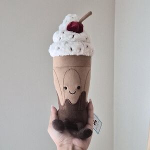 Jellycat Brown and White Milkshake Stuffed Toy